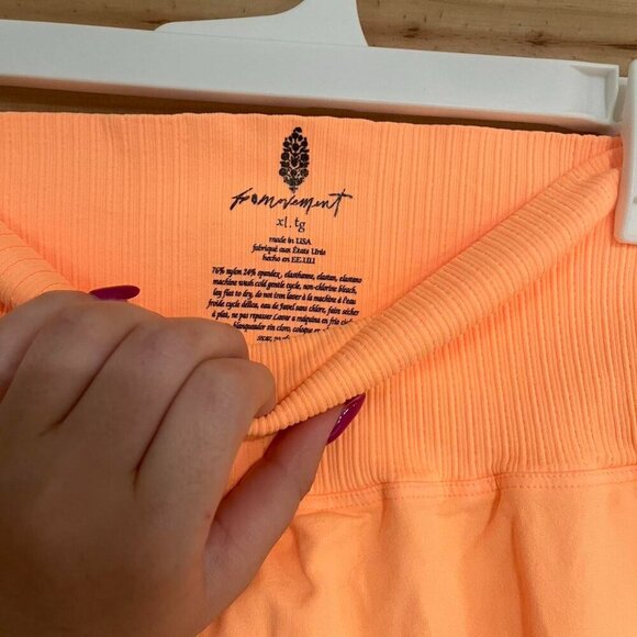 Free People Bright Orange High Waisted - Picture 4 of 6